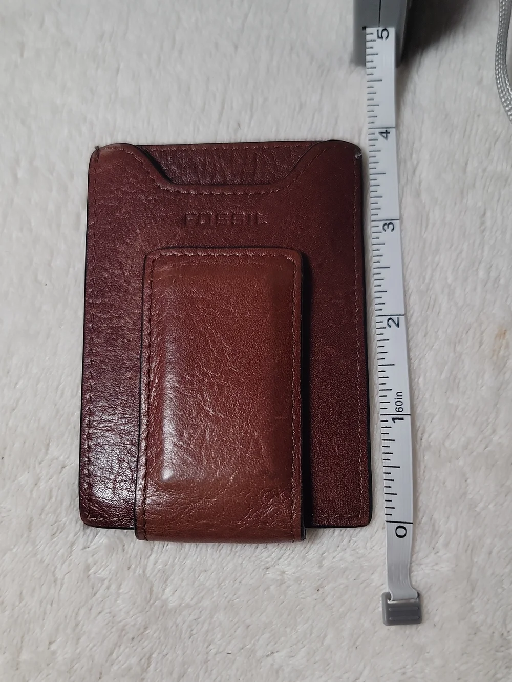 Fossil Leather Money Clip